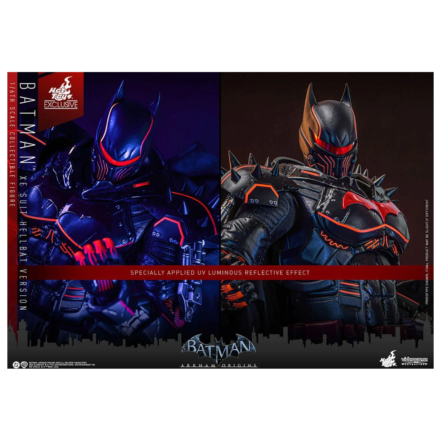 Batman Arkham Origins Videogame Masterpiece Action Figure 1/6 XE Suit Hellbat Version 33 cm product photo