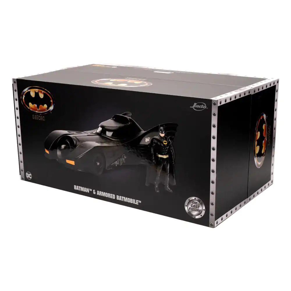 Batman Diecast Model 1/24 1989 Batmobile with figure &amp; shield product photo