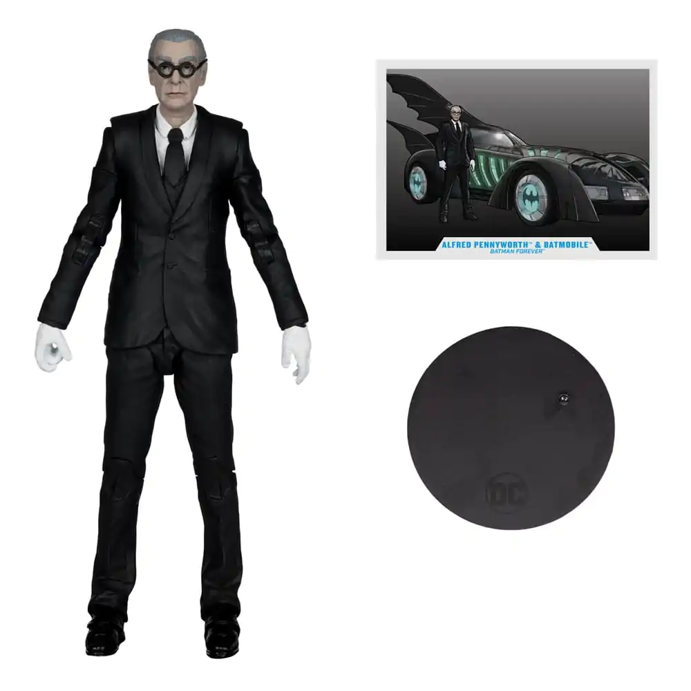 Batman Forever DC Multiverse Action Figure with Vehicle Alfred Pennyworth &amp; Batmobile (Gold Label) 79 cm product photo