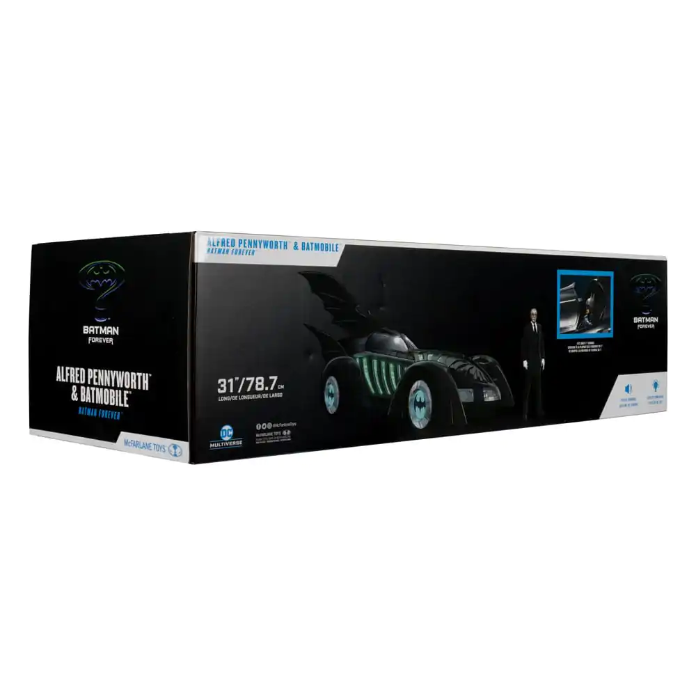 Batman Forever DC Multiverse Action Figure with Vehicle Alfred Pennyworth &amp; Batmobile (Gold Label) 79 cm product photo