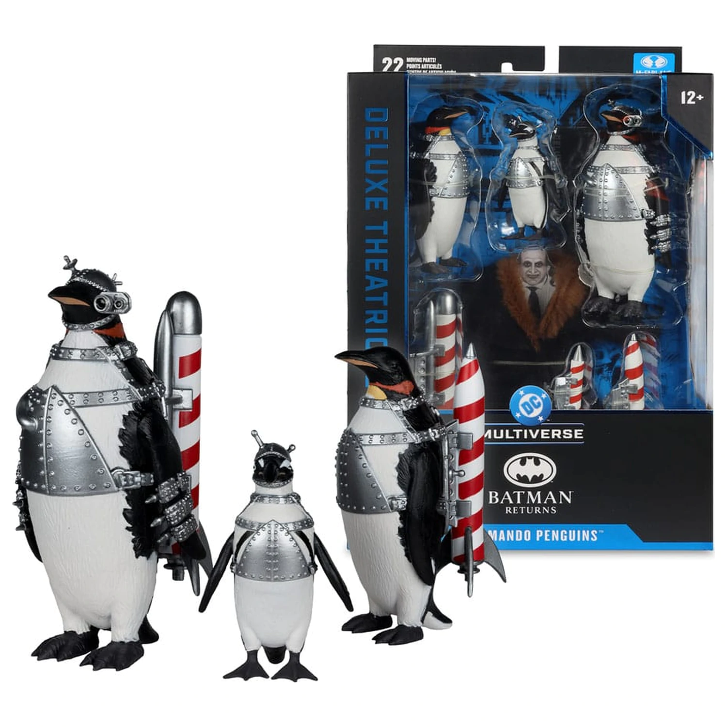 Batman Returns DC Theatrical Deluxe Edition Action Figure Commando Penguins Pack 12 cm product photo