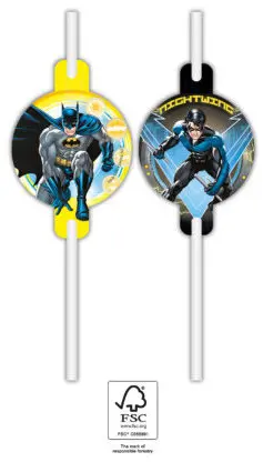 Batman Rogue Rage Paper Straw 4 pc Set FSC product photo