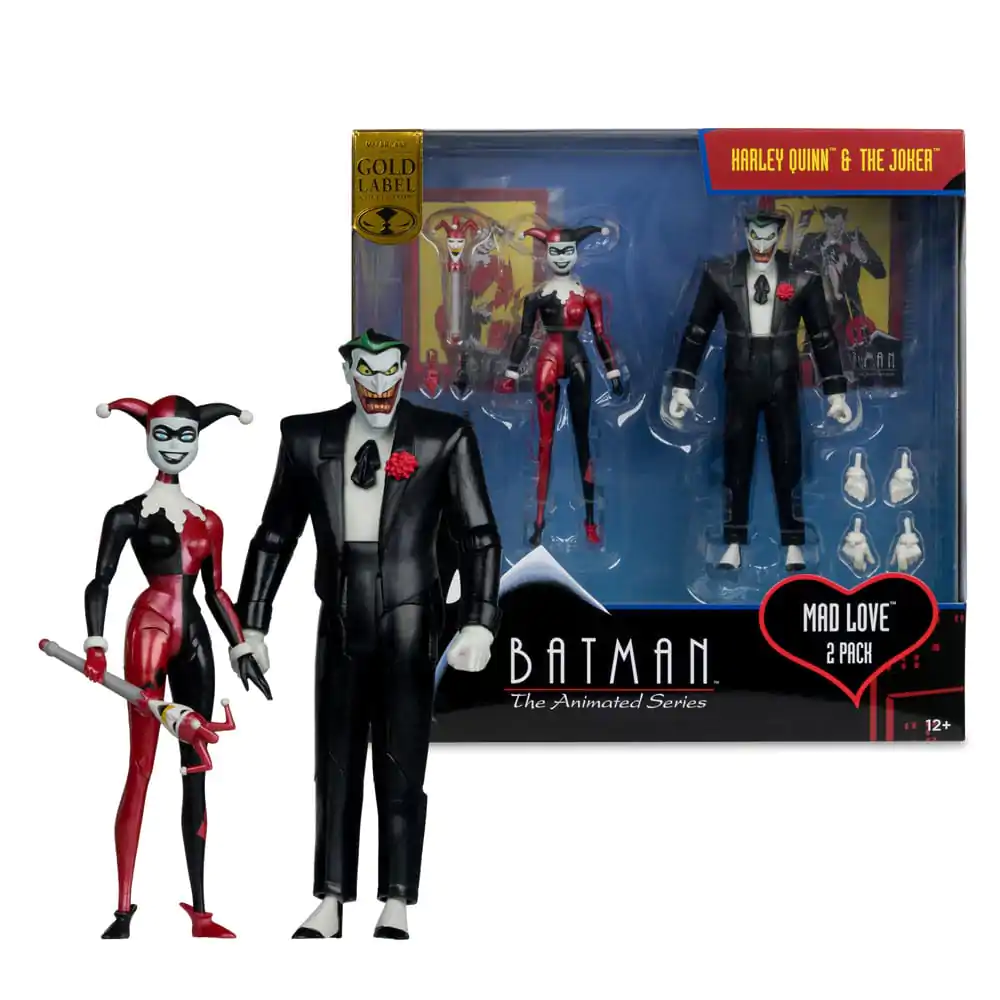 Batman: The Animated Series DC Direct Action Figures Harley Quinn & The Joker (Mad Love) (Gold Label) 18 cm product photo