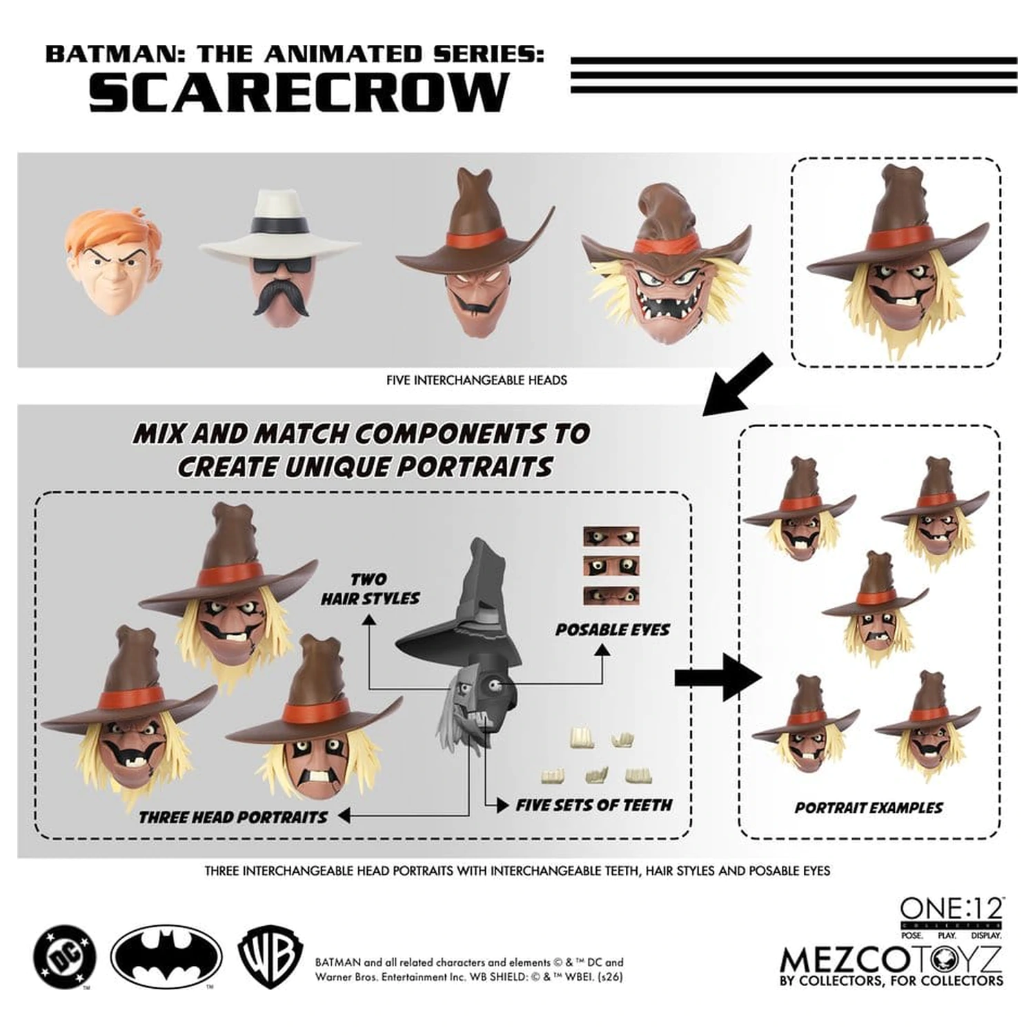 Batman: The Animated Series One:12 Collective Action Figure Scarecrow 17 cm product photo