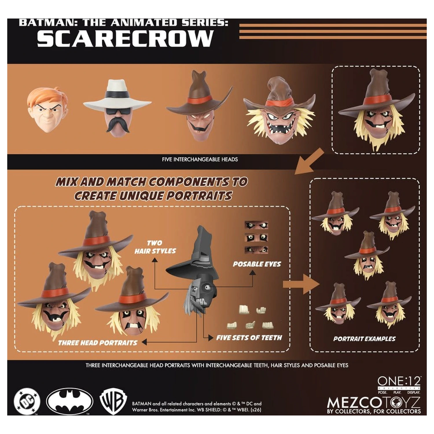 Batman: The Animated Series One:12 Collective Action Figure Scarecrow 17 cm product photo