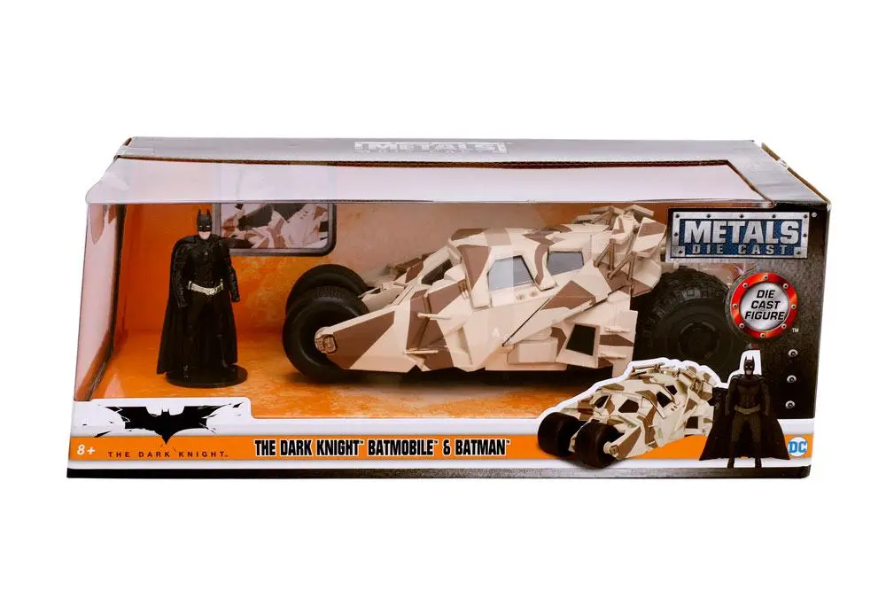 Batman The Dark Knight Diecast Model 1/24 2008 Batmobile Camo with figure termékfotó