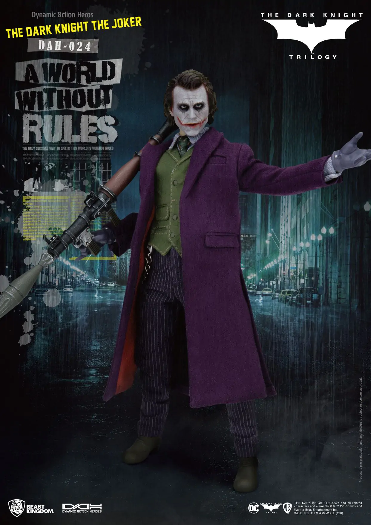 Batman The Dark Knight Dynamic 8ction Heroes Action Figure 1/9 The Joker 21 cm termékfotó