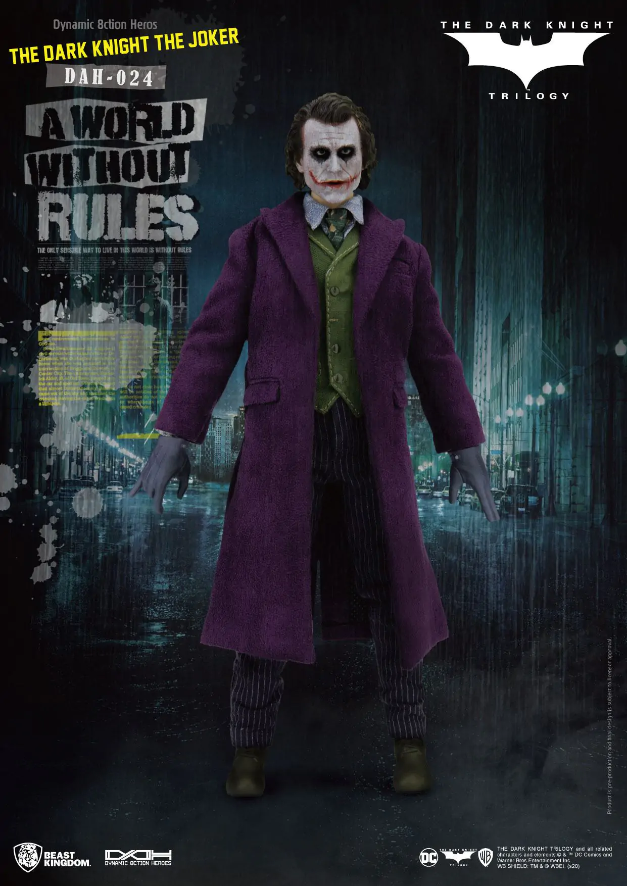 Batman The Dark Knight Dynamic 8ction Heroes Action Figure 1/9 The Joker 21 cm termékfotó