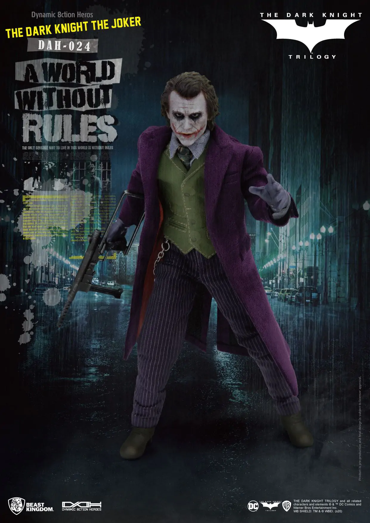 Batman The Dark Knight Dynamic 8ction Heroes Action Figure 1/9 The Joker 21 cm termékfotó