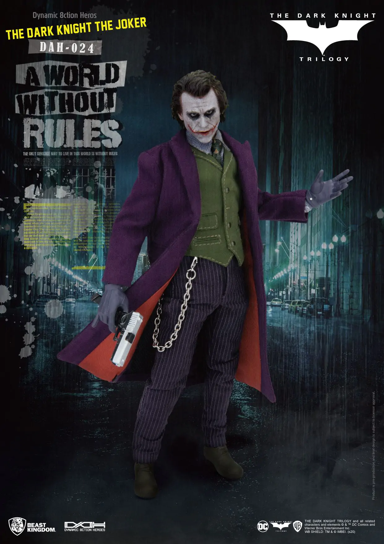 Batman The Dark Knight Dynamic 8ction Heroes Action Figure 1/9 The Joker 21 cm termékfotó