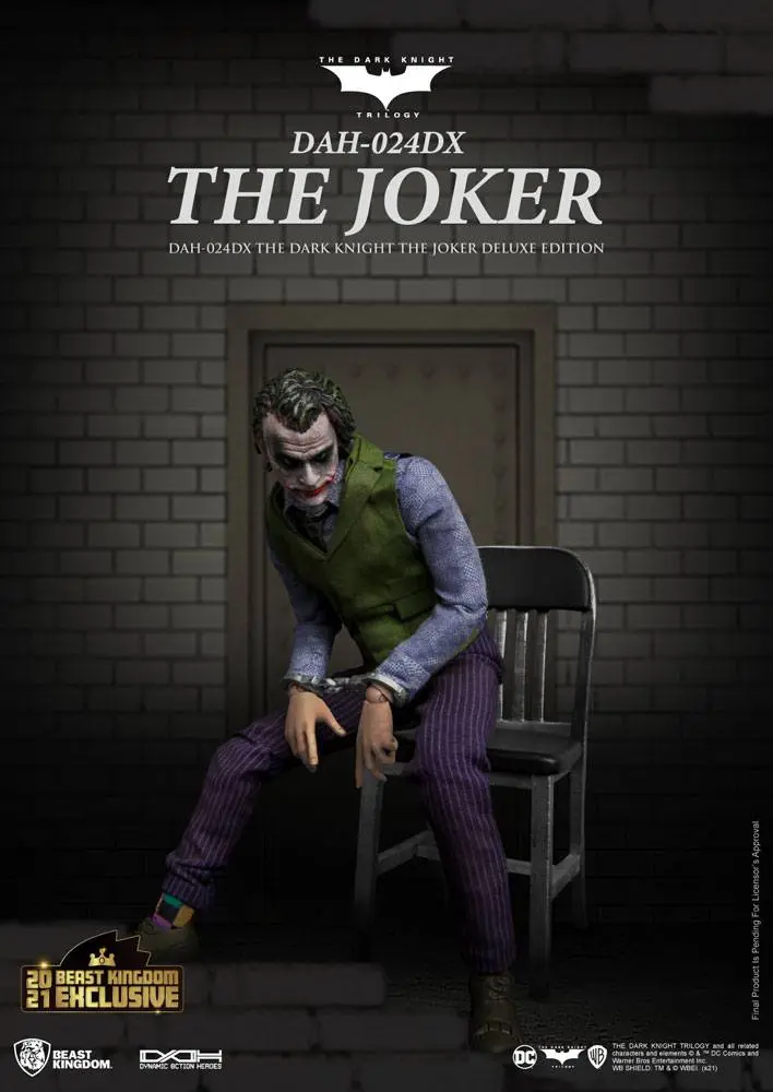 Batman The Dark Knight Dynamic 8ction Heroes Action Figure 1/9 The Joker Deluxe Version 21 cm product photo