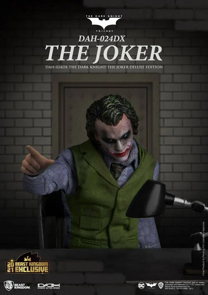 Batman The Dark Knight Dynamic 8ction Heroes Action Figure 1/9 The Joker Deluxe Version 21 cm product photo