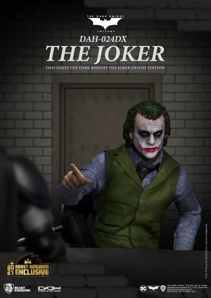 Batman The Dark Knight Dynamic 8ction Heroes Action Figure 1/9 The Joker Deluxe Version 21 cm termékfotó