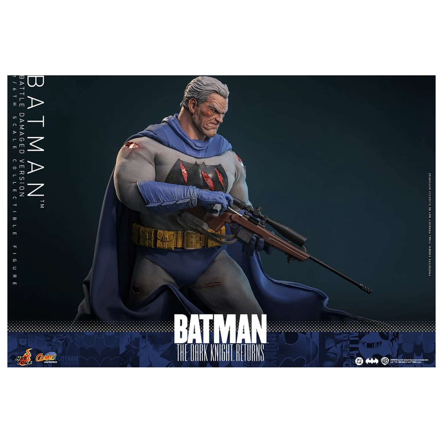 Batman: The Dark Knight Returns Comic Masterpiece Action Figure 1/6 Batman (Battle Damaged Version) 32 cm product photo