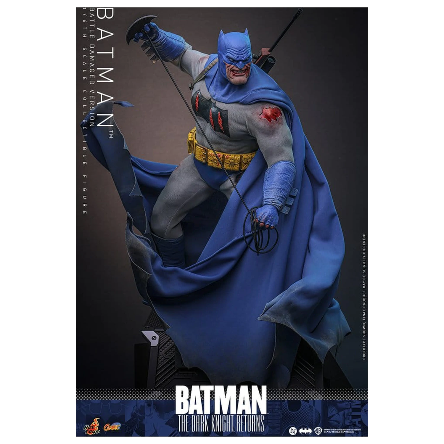 Batman: The Dark Knight Returns Comic Masterpiece Action Figure 1/6 Batman (Battle Damaged Version) 32 cm product photo