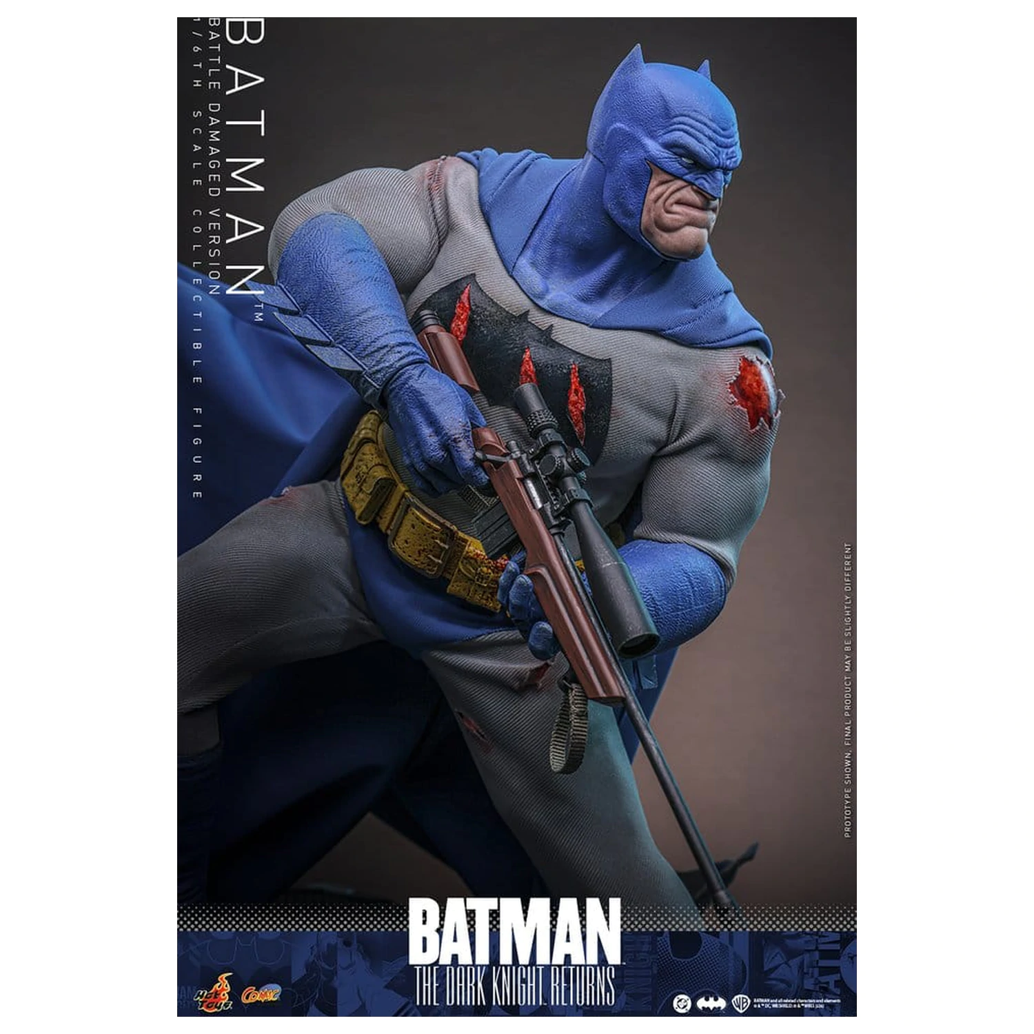 Batman: The Dark Knight Returns Comic Masterpiece Action Figure 1/6 Batman (Battle Damaged Version) 32 cm product photo
