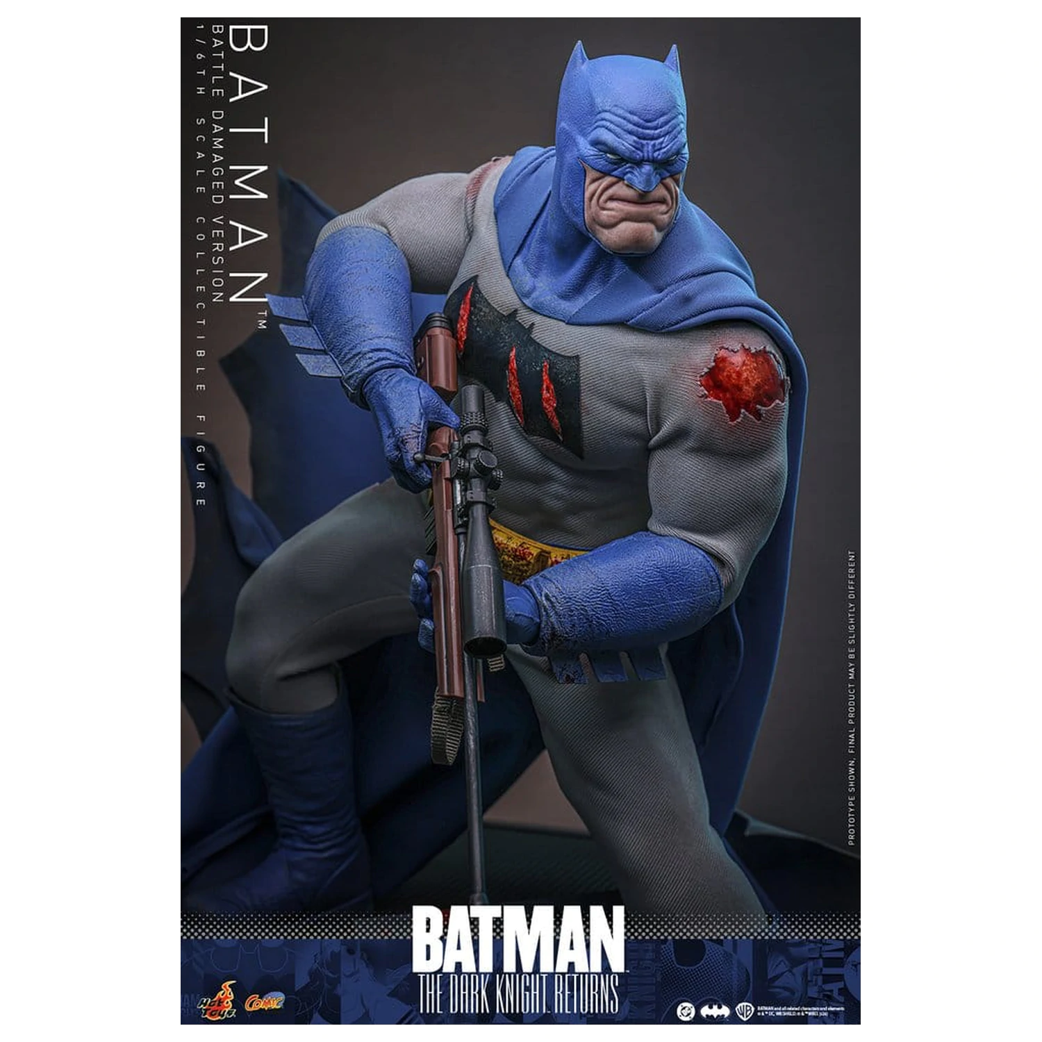 Batman: The Dark Knight Returns Comic Masterpiece Action Figure 1/6 Batman (Battle Damaged Version) 32 cm product photo