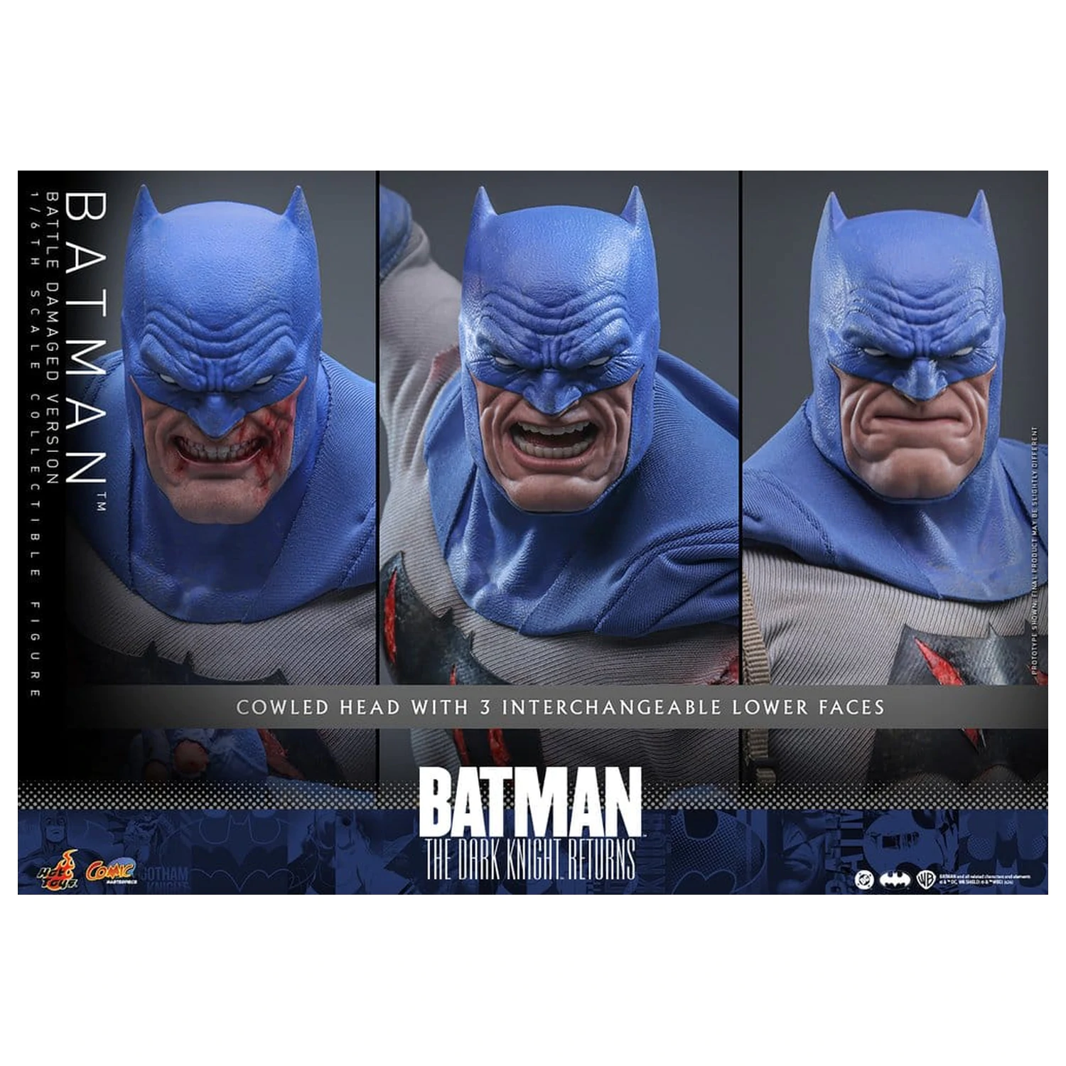 Batman: The Dark Knight Returns Comic Masterpiece Action Figure 1/6 Batman (Battle Damaged Version) 32 cm product photo