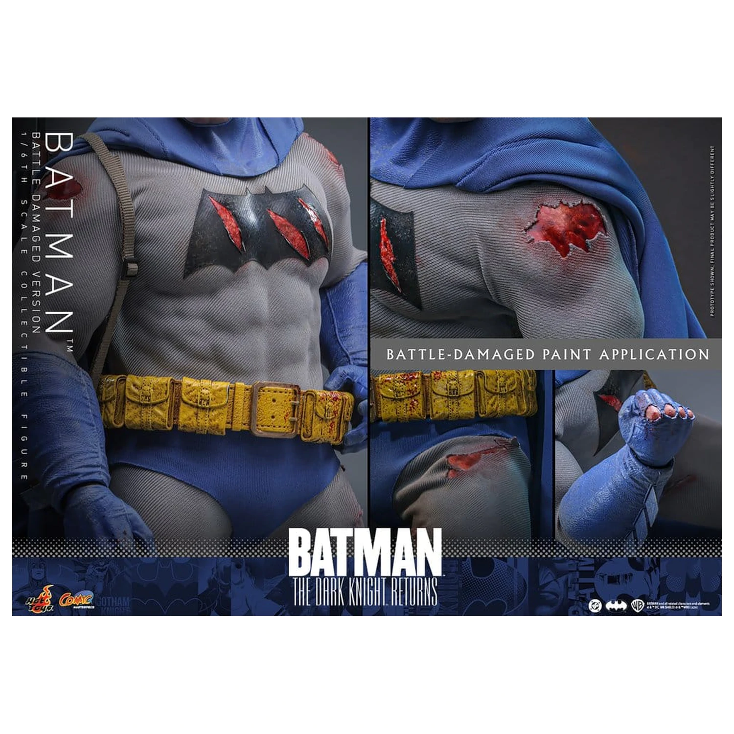 Batman: The Dark Knight Returns Comic Masterpiece Action Figure 1/6 Batman (Battle Damaged Version) 32 cm product photo