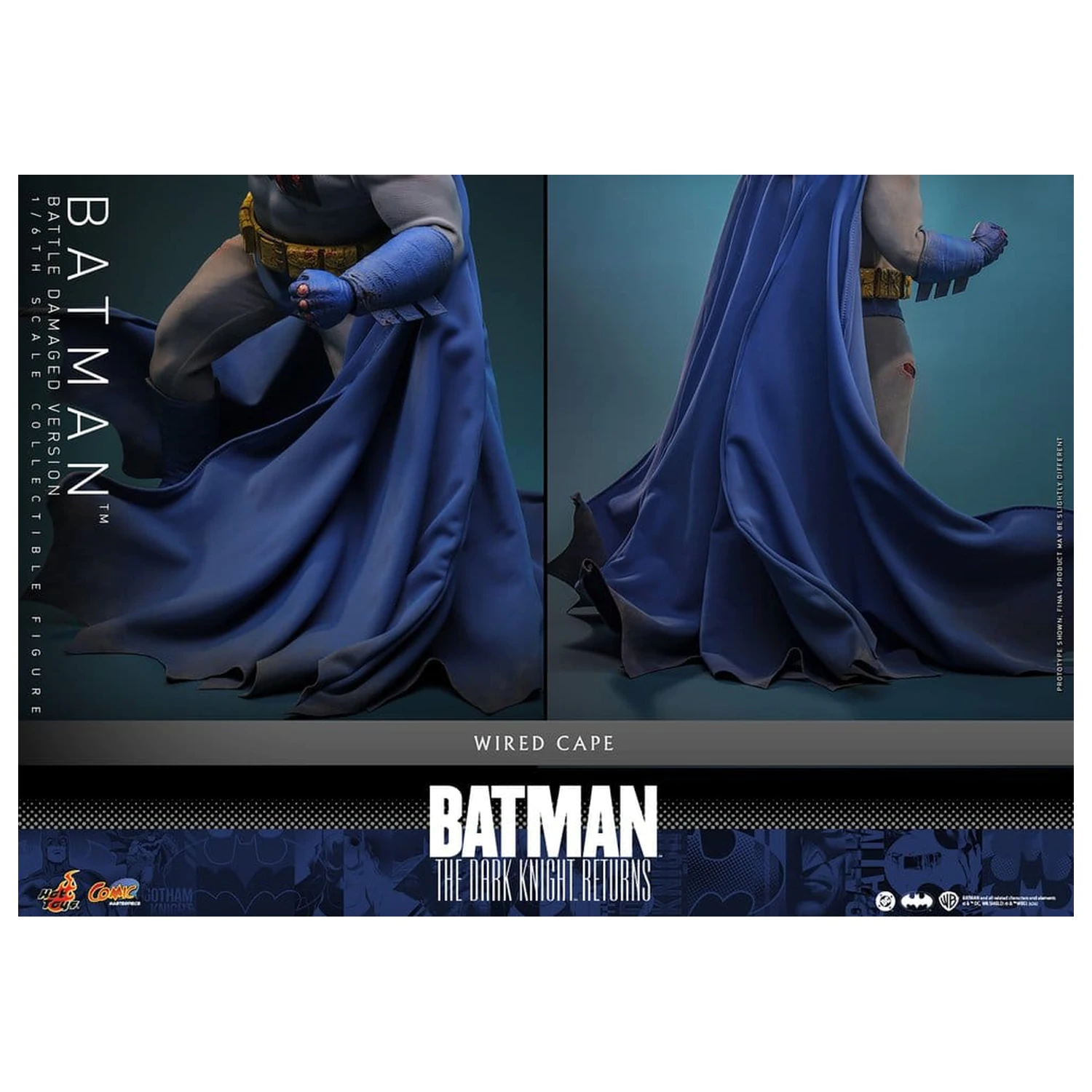 Batman: The Dark Knight Returns Comic Masterpiece Action Figure 1/6 Batman (Battle Damaged Version) 32 cm product photo