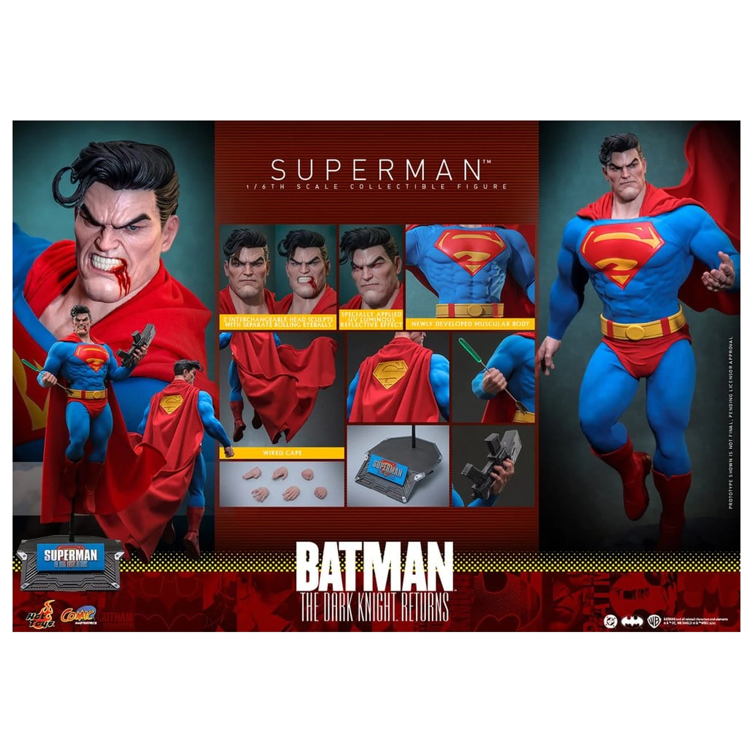 Batman: The Dark Knight Returns Comic Masterpiece Action Figure 1/6 Superman 34 cm product photo
