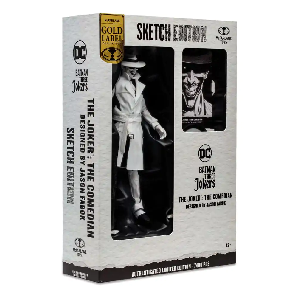 Batman: Three Jokers DC Multiverse Action Figure The Joker: The Comedian Sketch Edition (Gold Label) 18 cm product photo