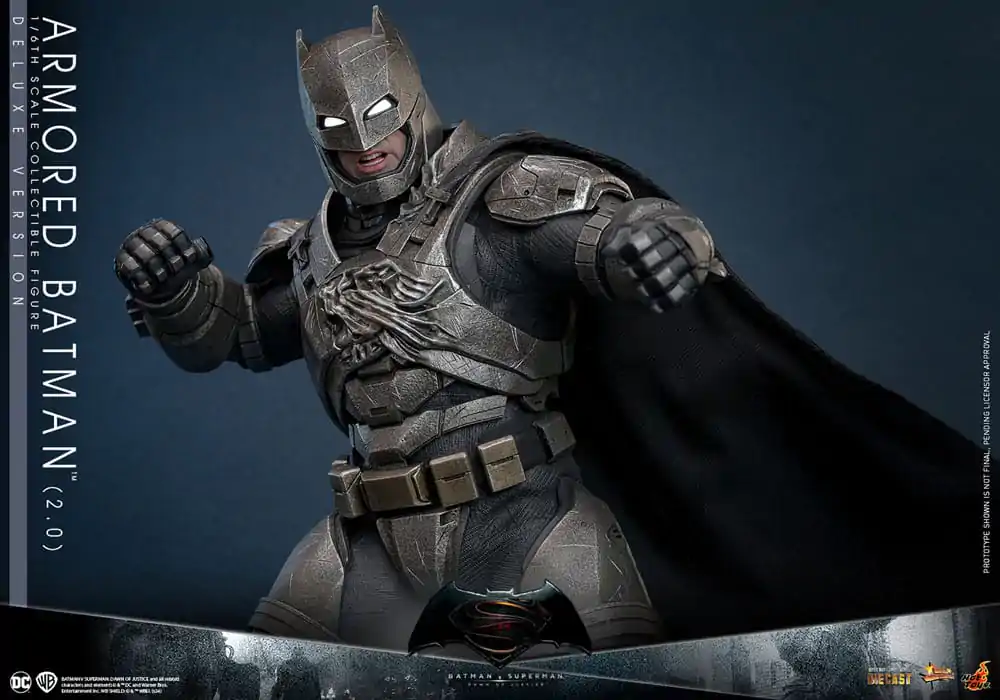 Batman v Superman: Dawn of Justice Movie Masterpiece Action Figure 1/6 Armored Batman 2.0 (Deluxe Version) 33 cm termékfotó