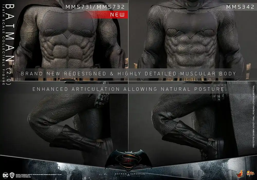 Batman v Superman: Dawn of Justice Movie Masterpiece Action Figure 1/6 Batman 2.0 32 cm product photo