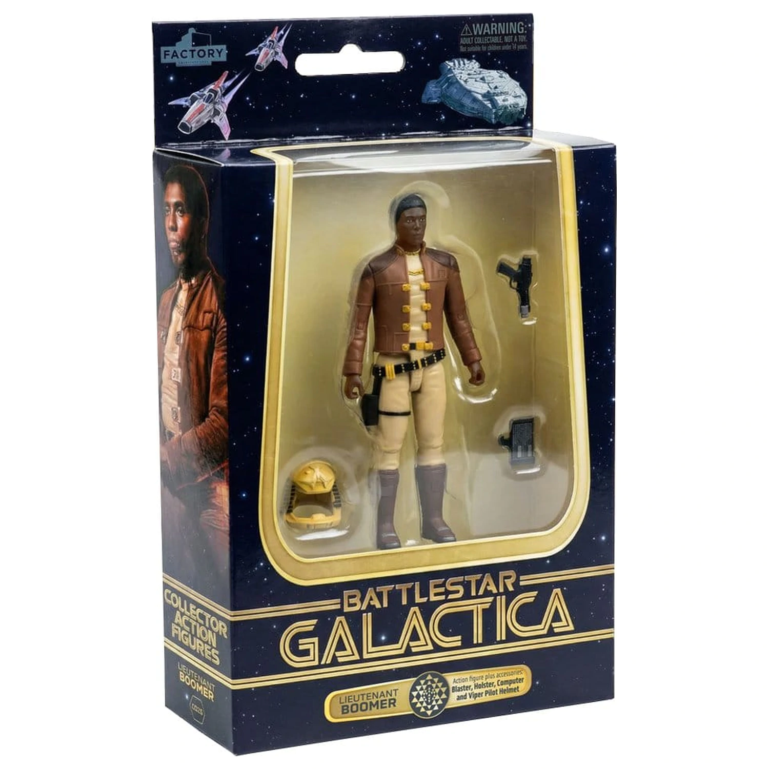 Battlestar Galactica Action Figure with Vehicle Colonial Viper Mk & Lieutenant Boomer product photo