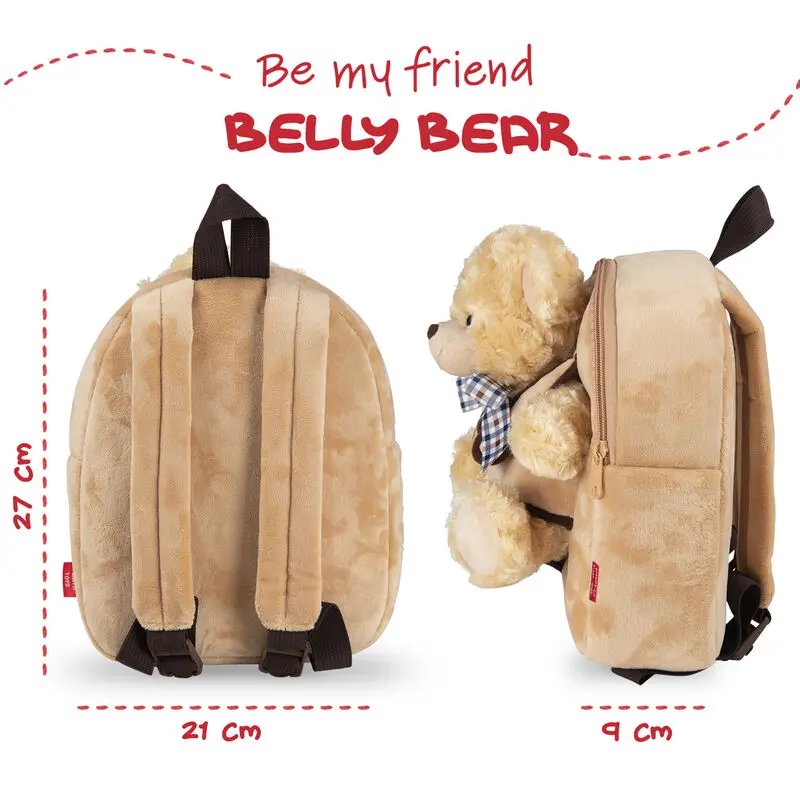 Bear Belly backpack with plush toy 26cm termékfotó