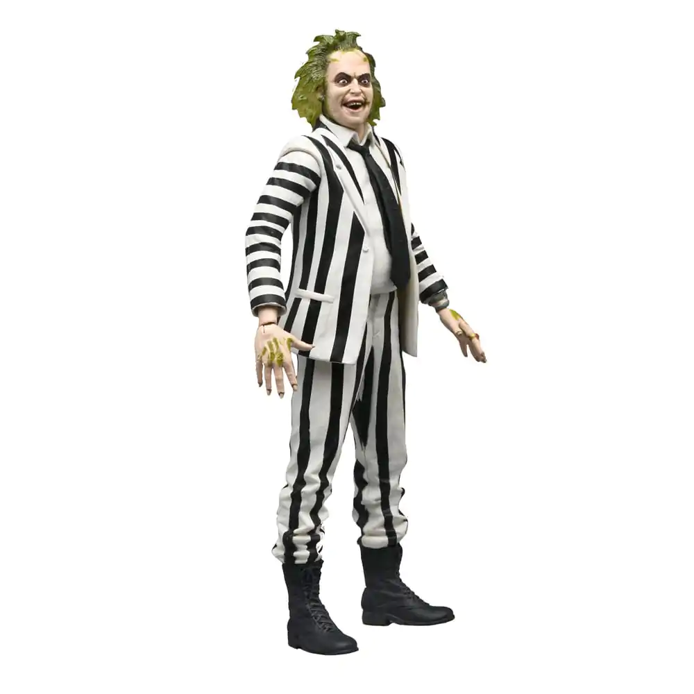 Beetlejuice 1988 Action Figure Beetlejuice Black and White Striped Suit 18 cm product photo