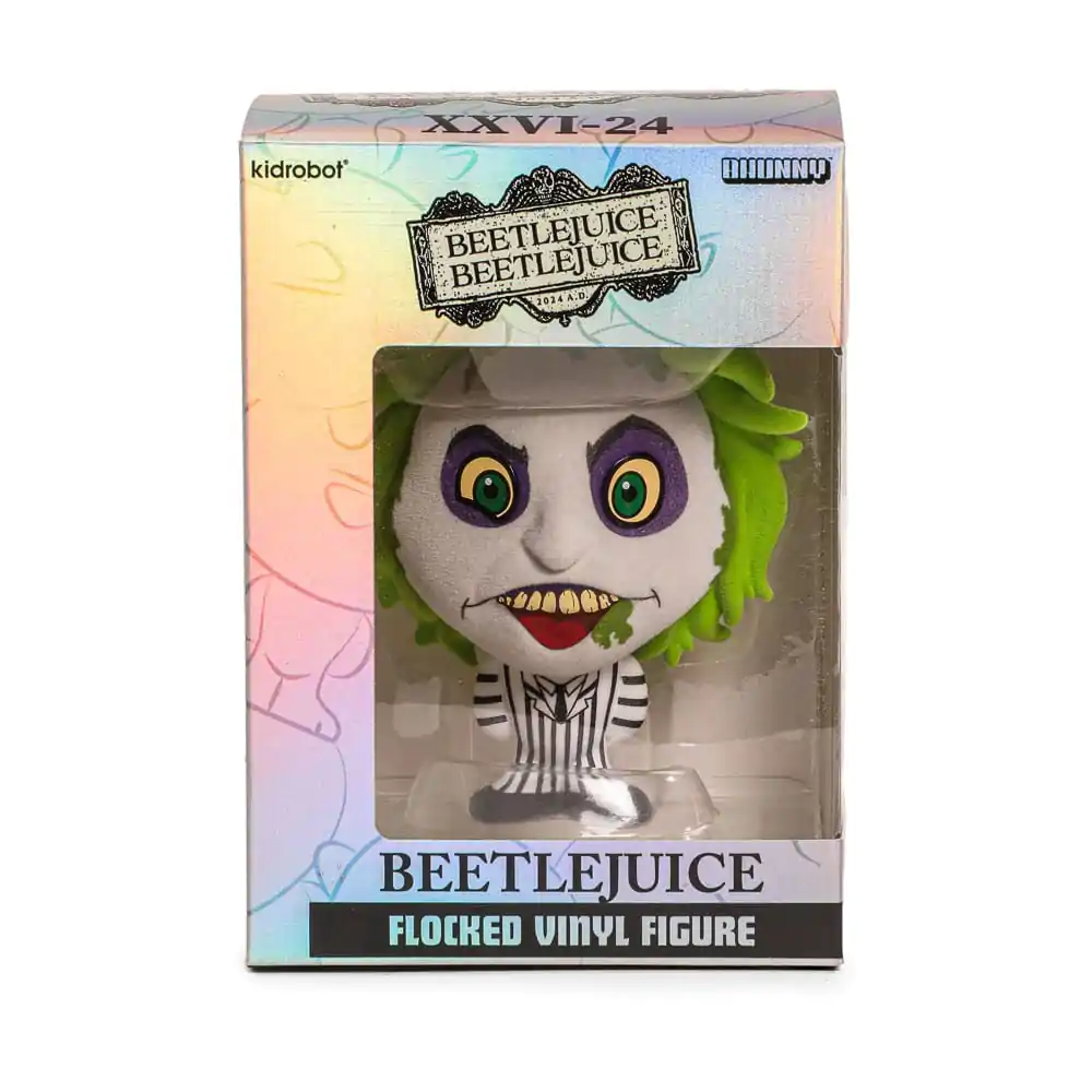 Beetlejuice Beetlejuice Bhunny Flocked Vinyl Figure Beetlejuice Striped Suit 10 cm product photo