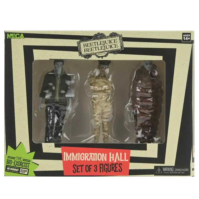 Beetlejuice Beetlejuice Immigration Hall Mummified Immigration Officer, Richard & Anaconda Man pack 3 figures 10cm termékfotó