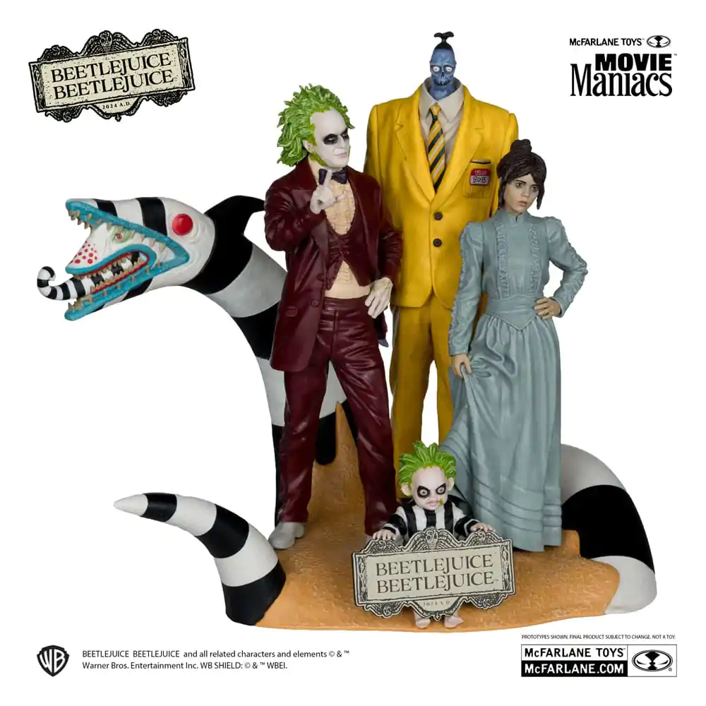 Beetlejuice Beetlejuice Movie Maniacs PVC Statue 4-Pack 15 cm product photo