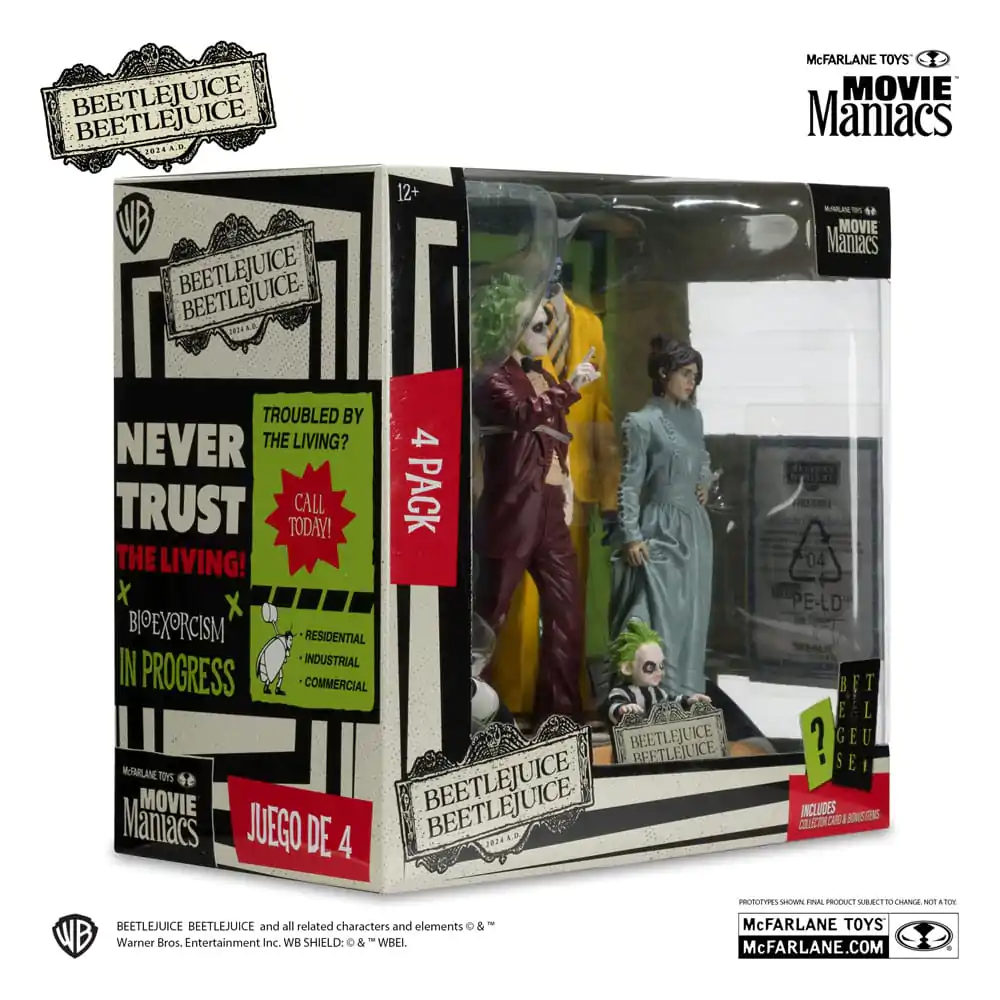 Beetlejuice Beetlejuice Movie Maniacs PVC Statue 4-Pack 15 cm product photo