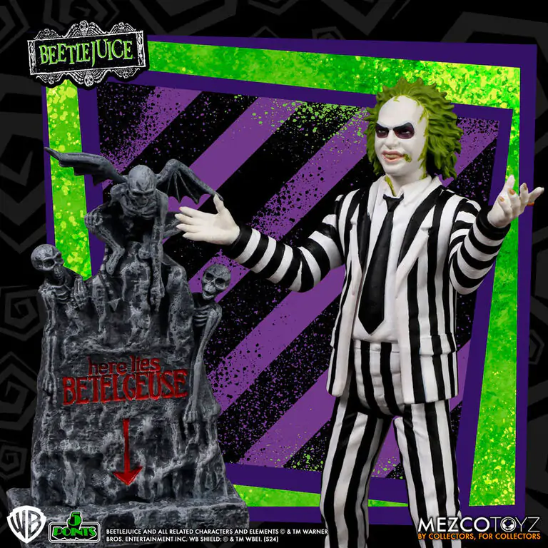 Beetlejuice - Beetlejuice Striped Suite figure 9,5cm termékfotó