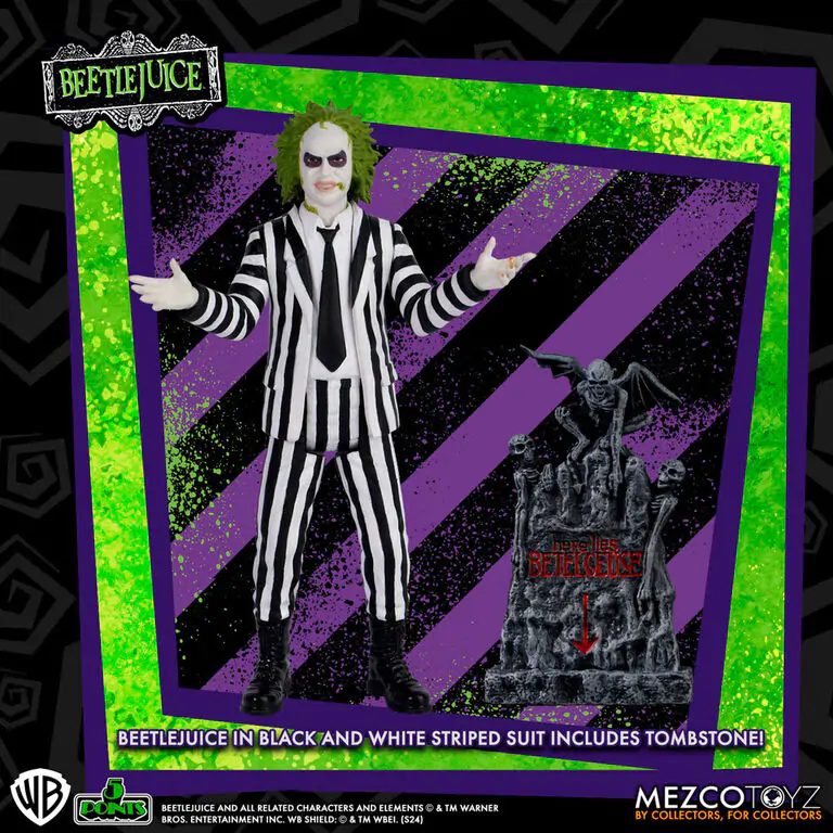 Beetlejuice - Beetlejuice Striped Suite figure 9,5cm termékfotó