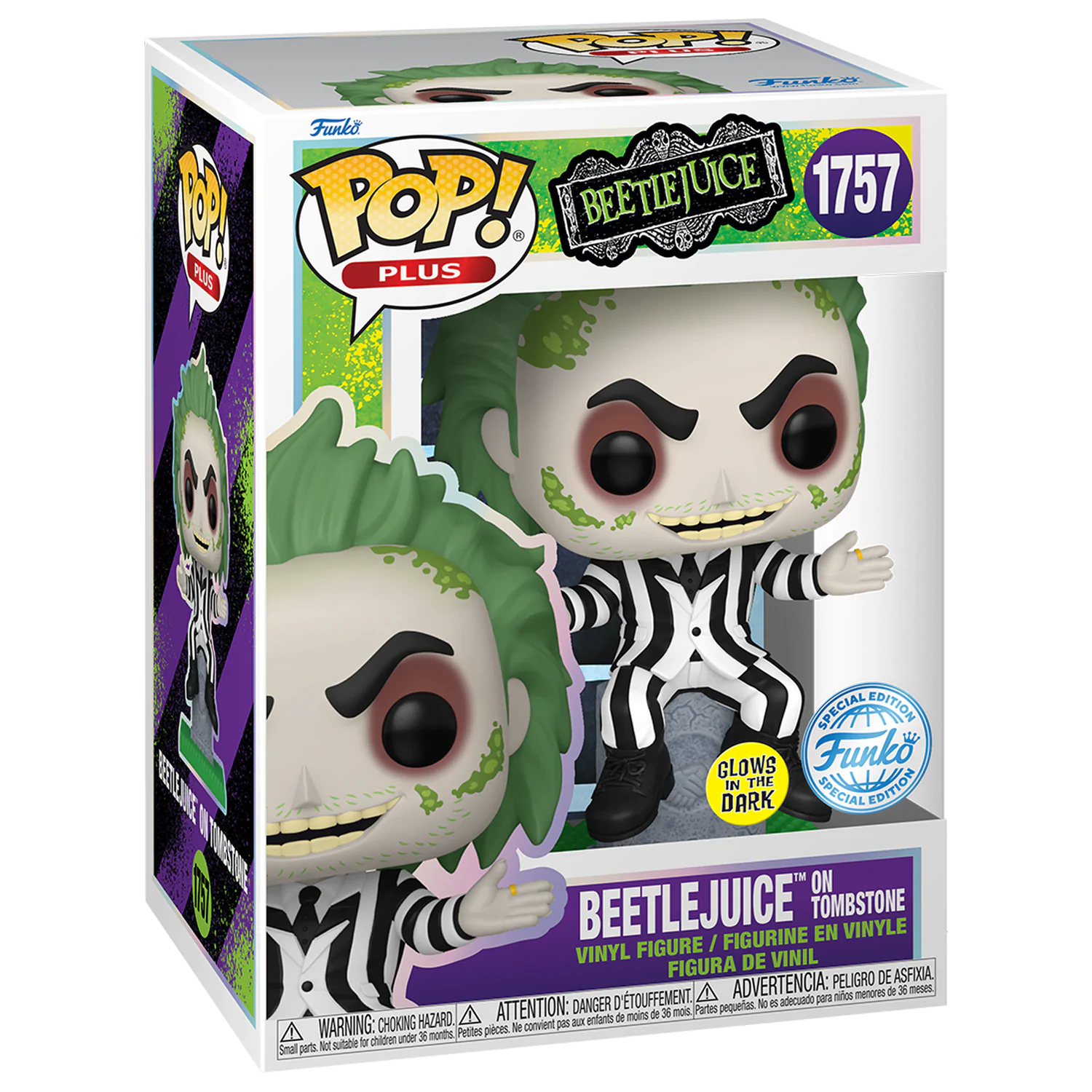 Beetlejuice Funko POP! Movies Vinyl Figure BTLJCE on stone (GW) Exclusive 9 cm product photo