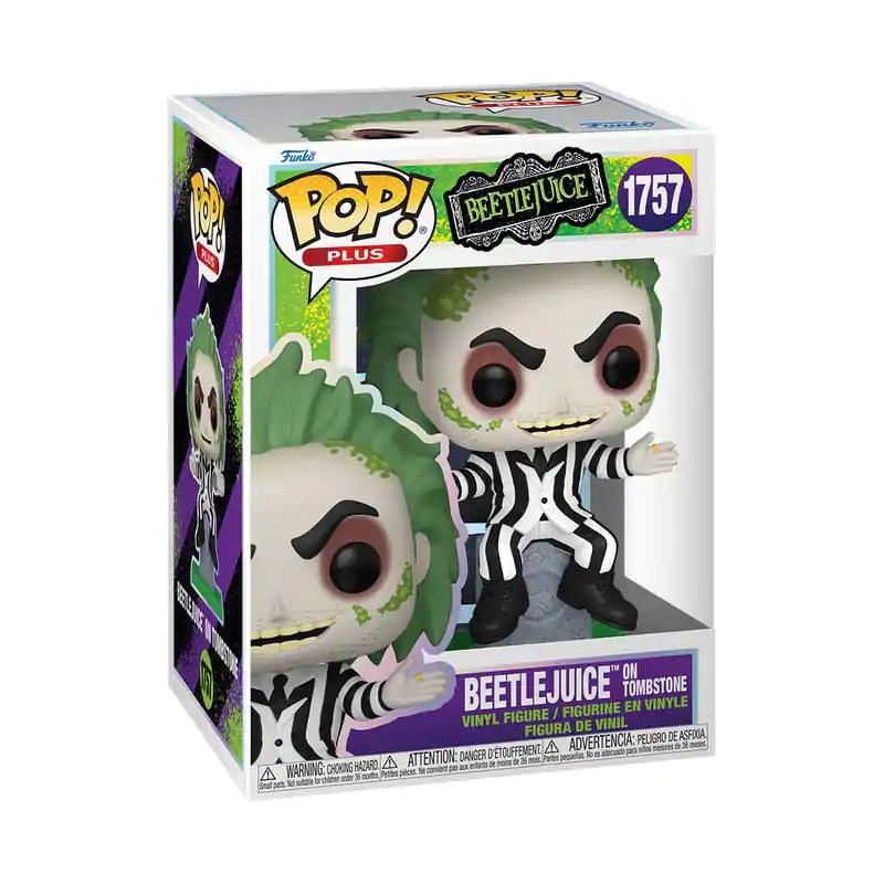 Beetlejuice Funko POP! Plus Movies Vinyl Figure Beetlejuice w/tombstone 9 cm termékfotó