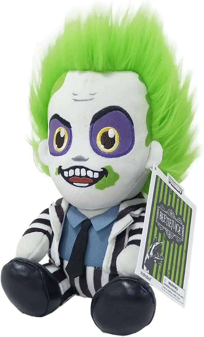 Beetlejuice Phunny Plush Figure Beetlejuice Sitting with Striped Outfit 18 cm product photo