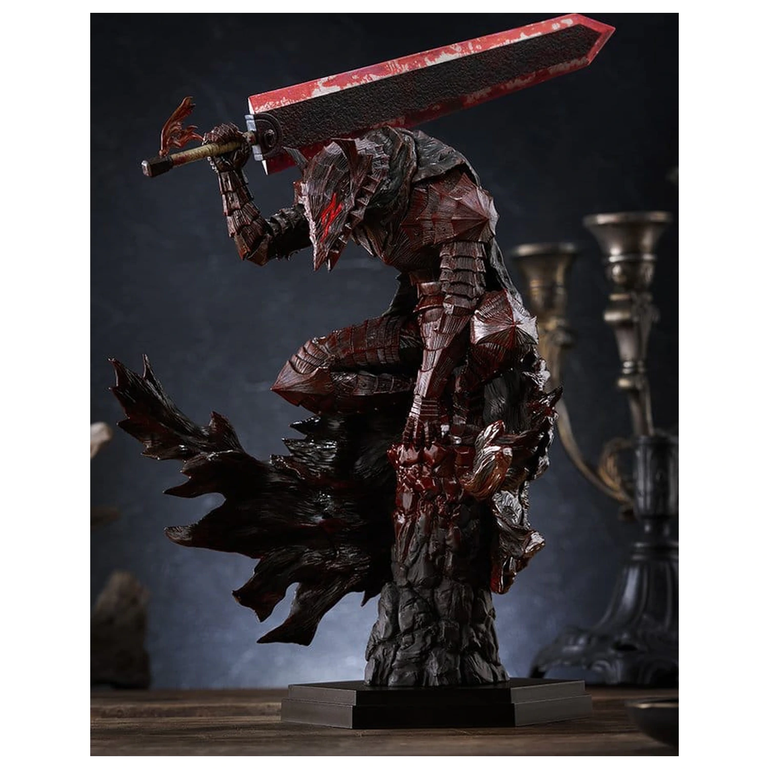 Berserk Pop Up Parade PVC Figure Guts (Berserker Armor): Bloody Paint Ver. L Size 28 cm product photo
