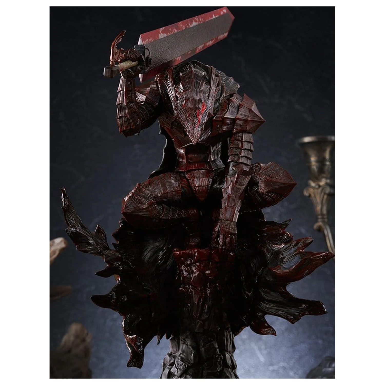 Berserk Pop Up Parade PVC Figure Guts (Berserker Armor): Bloody Paint Ver. L Size 28 cm product photo