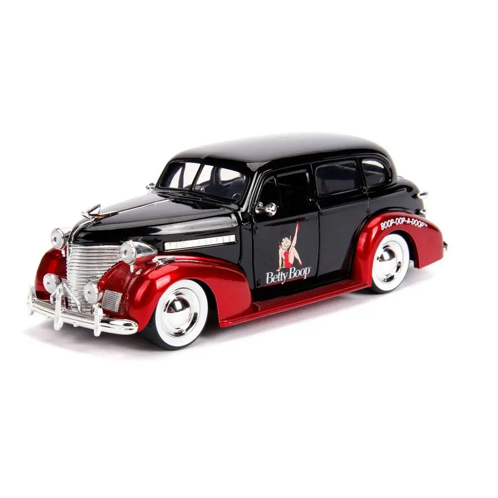 Betty Boop Hollywood Rides Diecast Model 1/24 1939 Chevy Master Deluxe with Figure product photo