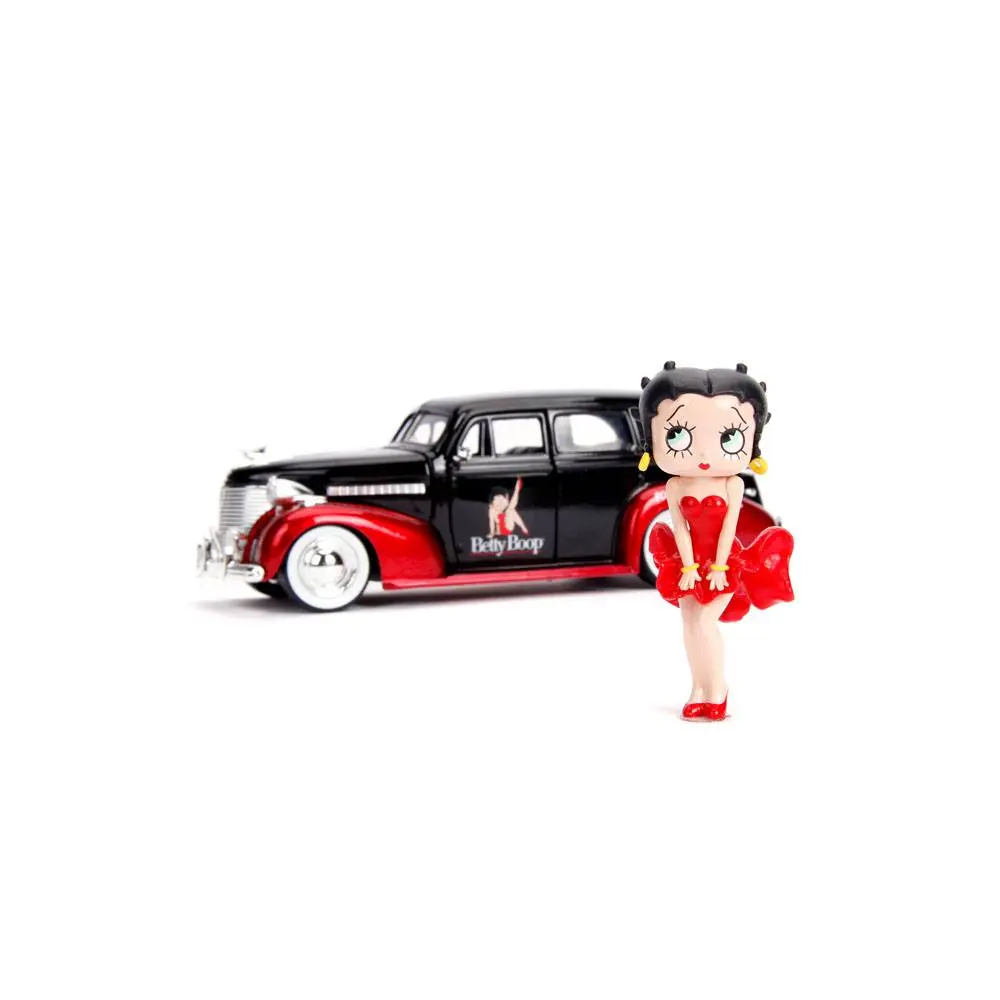Betty Boop Hollywood Rides Diecast Model 1/24 1939 Chevy Master Deluxe with Figure product photo