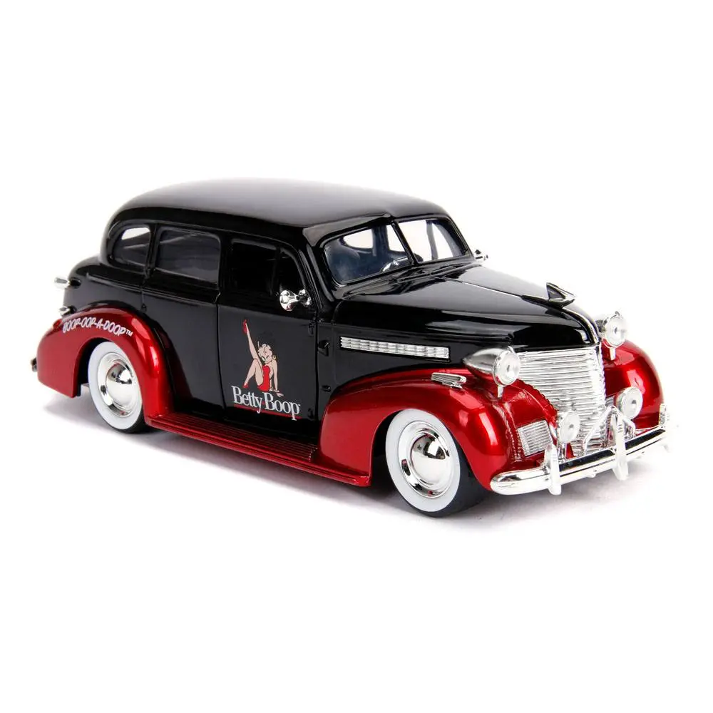 Betty Boop Hollywood Rides Diecast Model 1/24 1939 Chevy Master Deluxe with Figure product photo