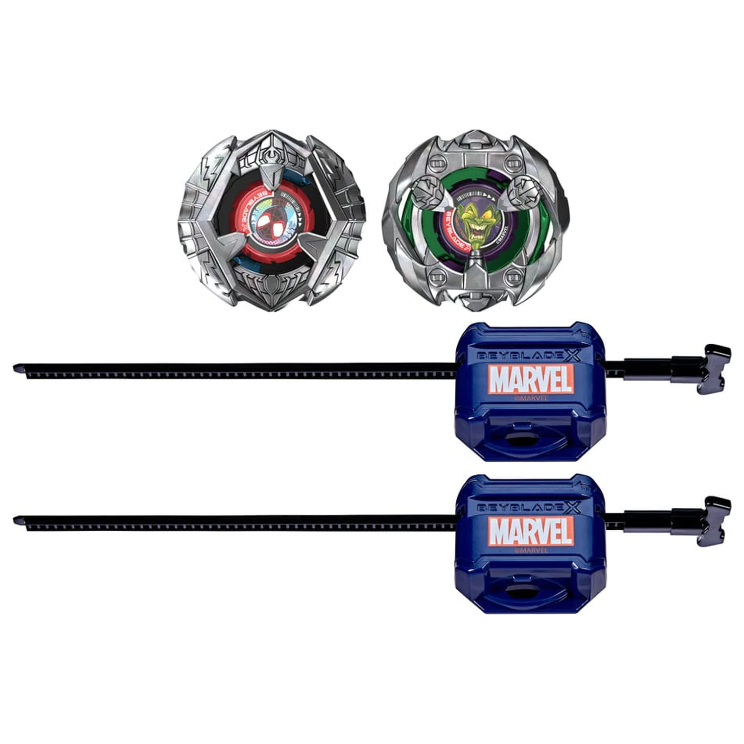 Beyblade X and Marvel Collab Miles Morales 1-60GN vs. Green Goblin 9-80HT product photo
