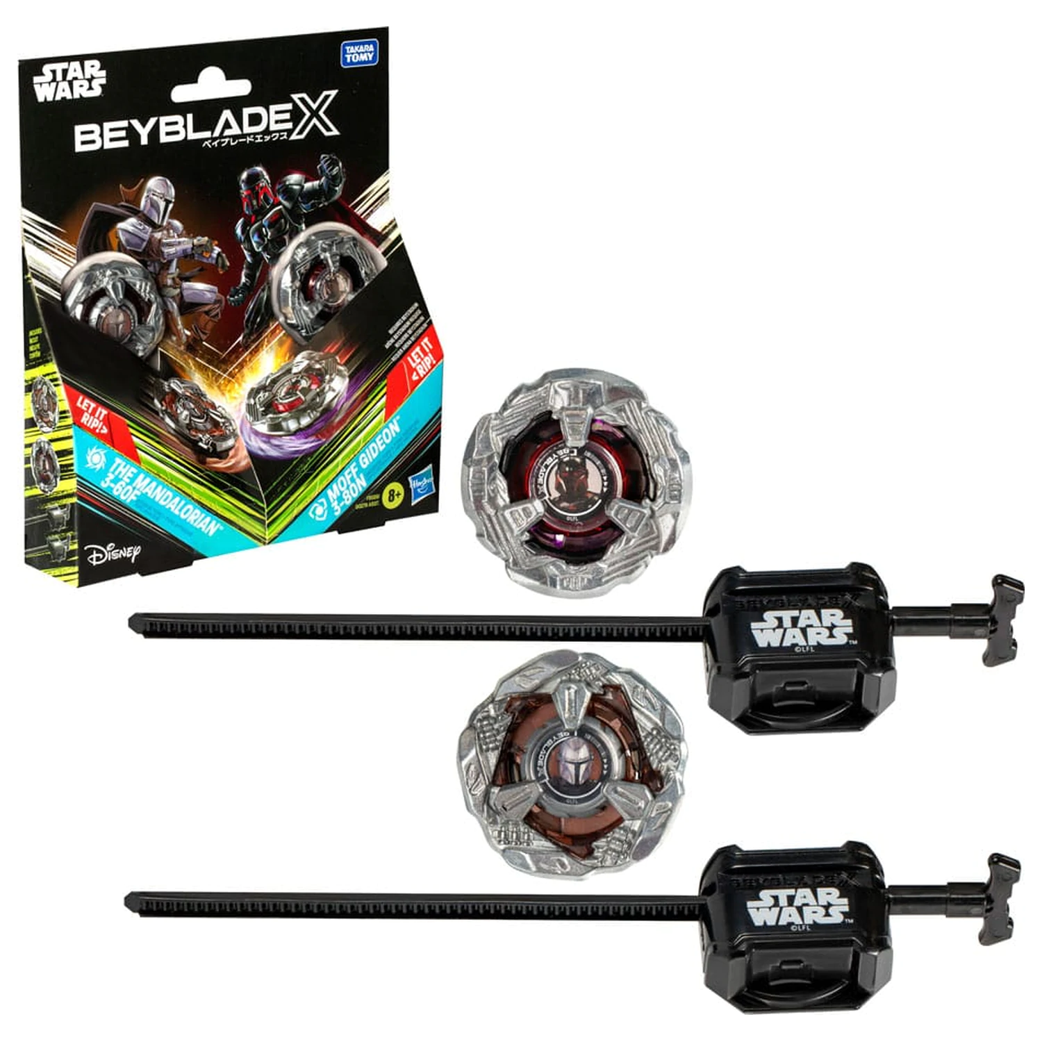 Beyblade X and Star Wars Collab The Mandalorian 3-60F vs. Moff Gideon 3-80N product photo