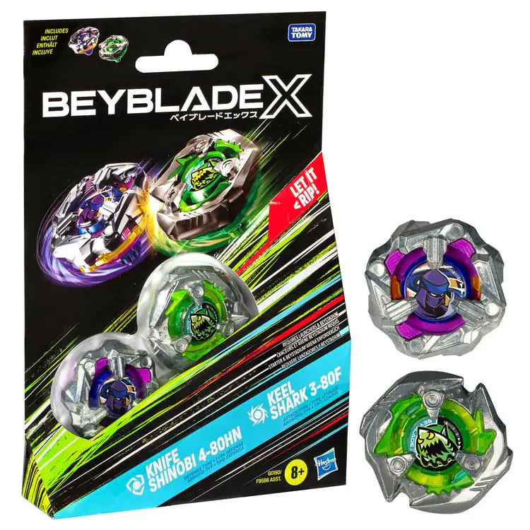 Beyblade X Beat Tyranno 4-70Q & Knife Shinobi 4-80HN game product photo