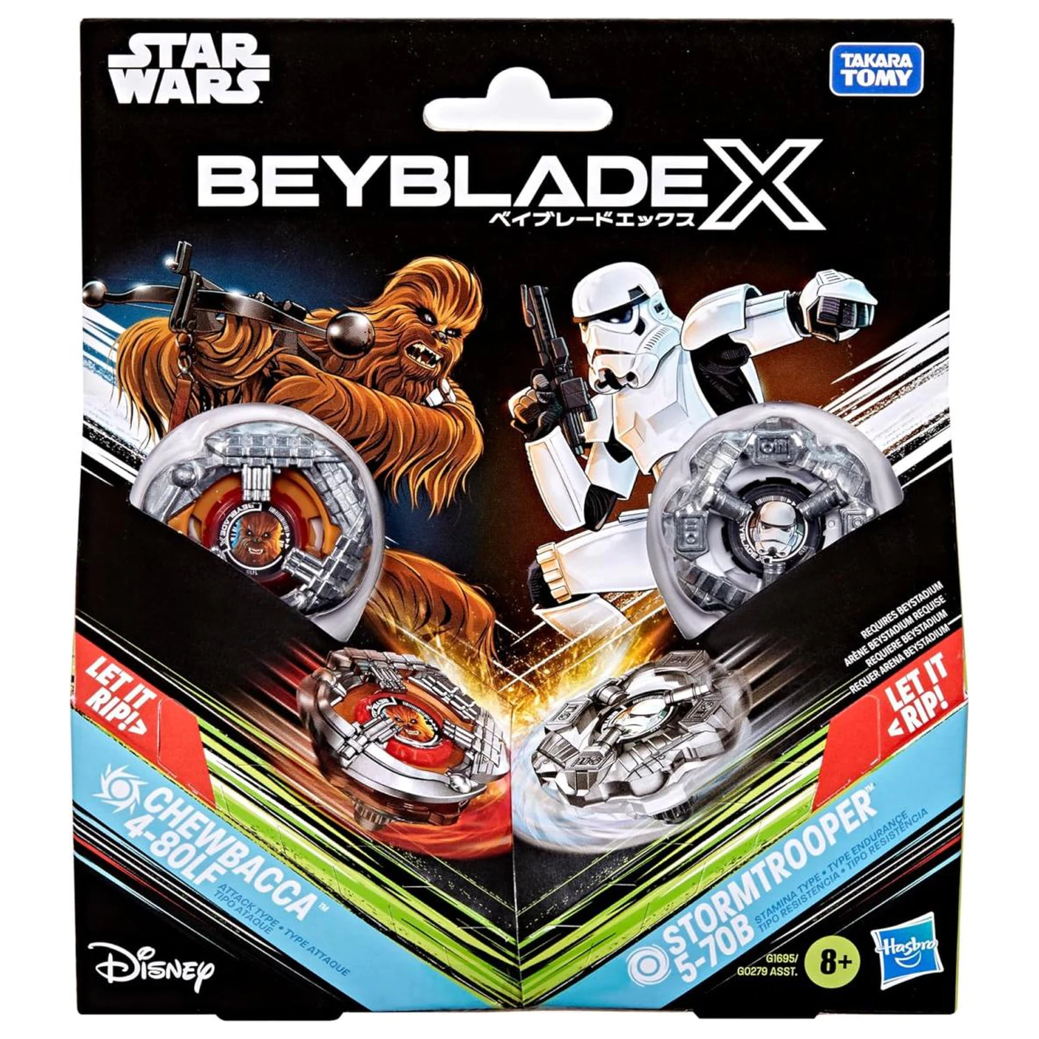 Beyblade X Chewbacca 4-80LF & Stormtrooper 5-70B product photo