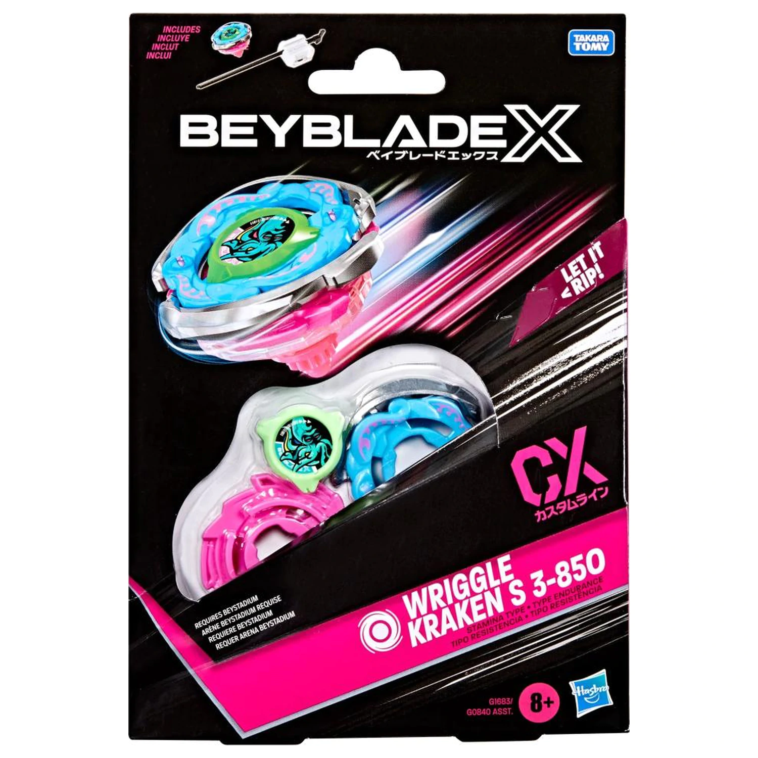 Beyblade X Wriggle Kraken S 3-85O CX Starter Pack product photo
